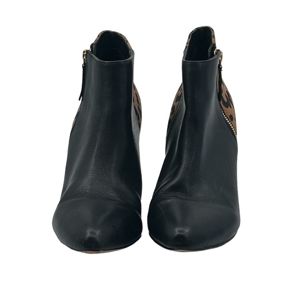 DV By Dolce Vita Black Brown Leopard Print Wedge Heels Size 8 1/2 Women's - Picture 3 of 9